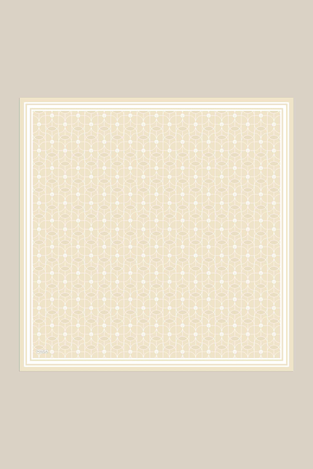 ZERRE TİVİL İPEK EŞARP 90*90 CM - KREM - Görsel 8