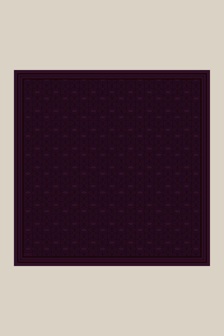 ZERRE TİVİL İPEK EŞARP 90*90 CM - MÜRDÜM - Görsel 6