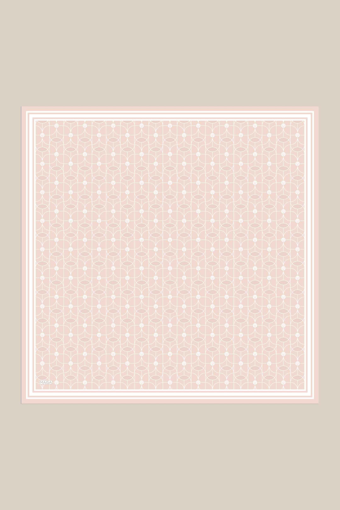 ZERRE TİVİL İPEK EŞARP 90*90 CM - PUDRA PEMBE - Görsel 1