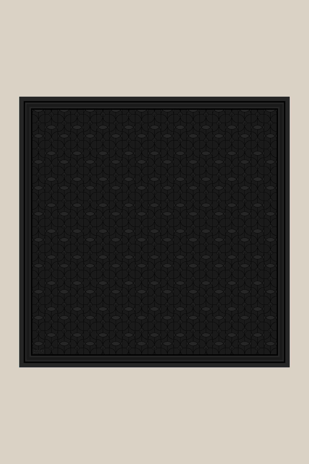 ZERRE TİVİL İPEK EŞARP 90*90 CM - SİYAH - Görsel 7