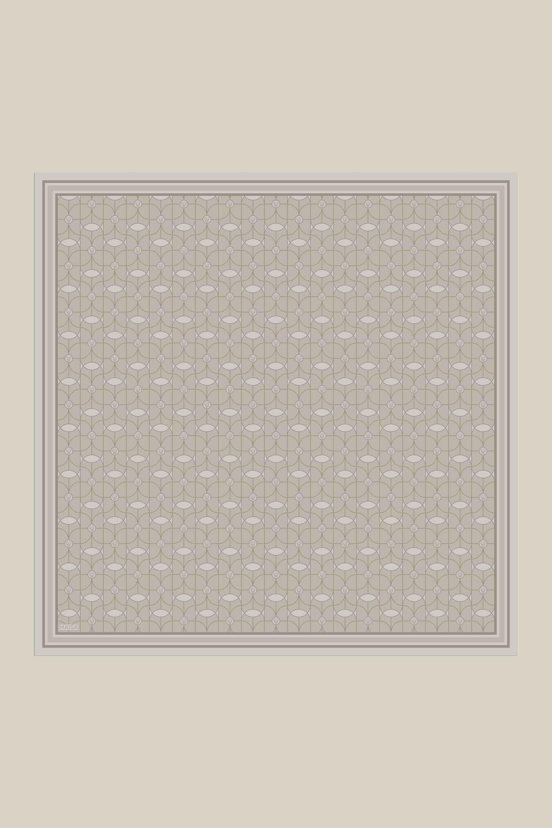 ZERRE TİVİL İPEK EŞARP 90*90 CM - VİZON - Görsel 8