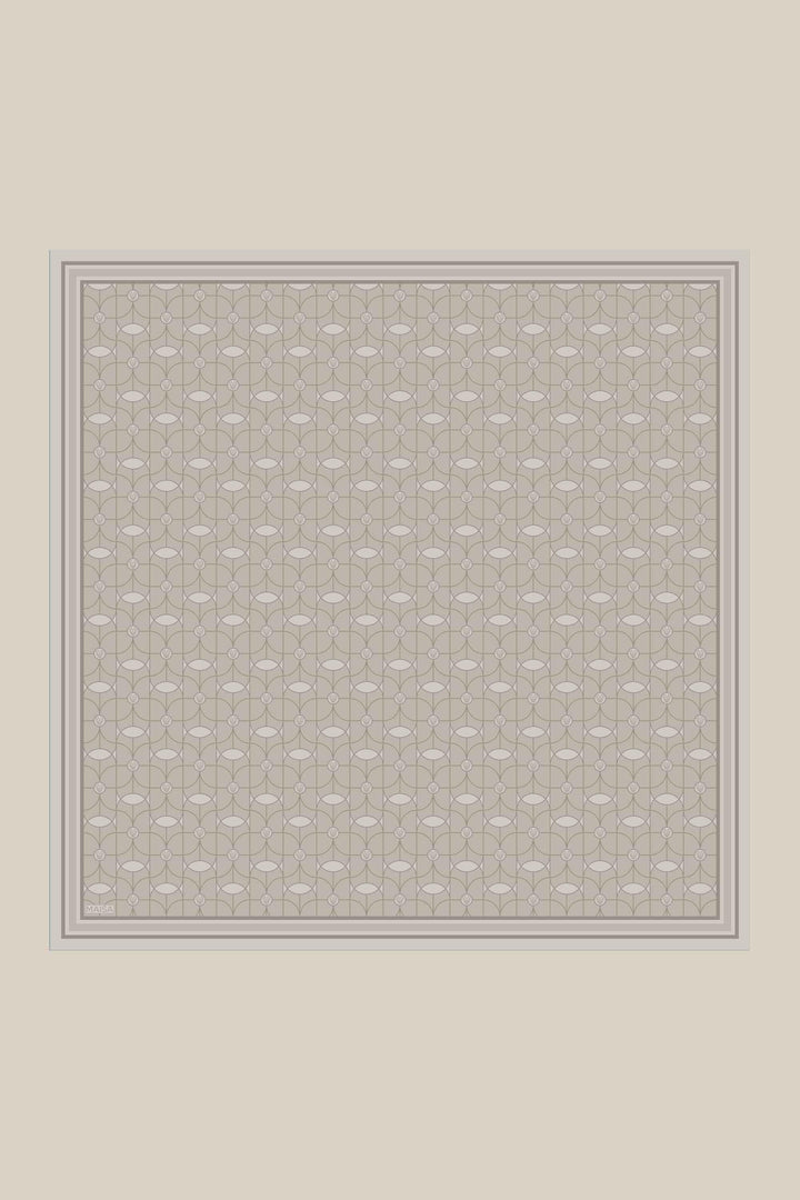 ZERRE TİVİL İPEK EŞARP 90*90 CM - VİZON - Görsel 8