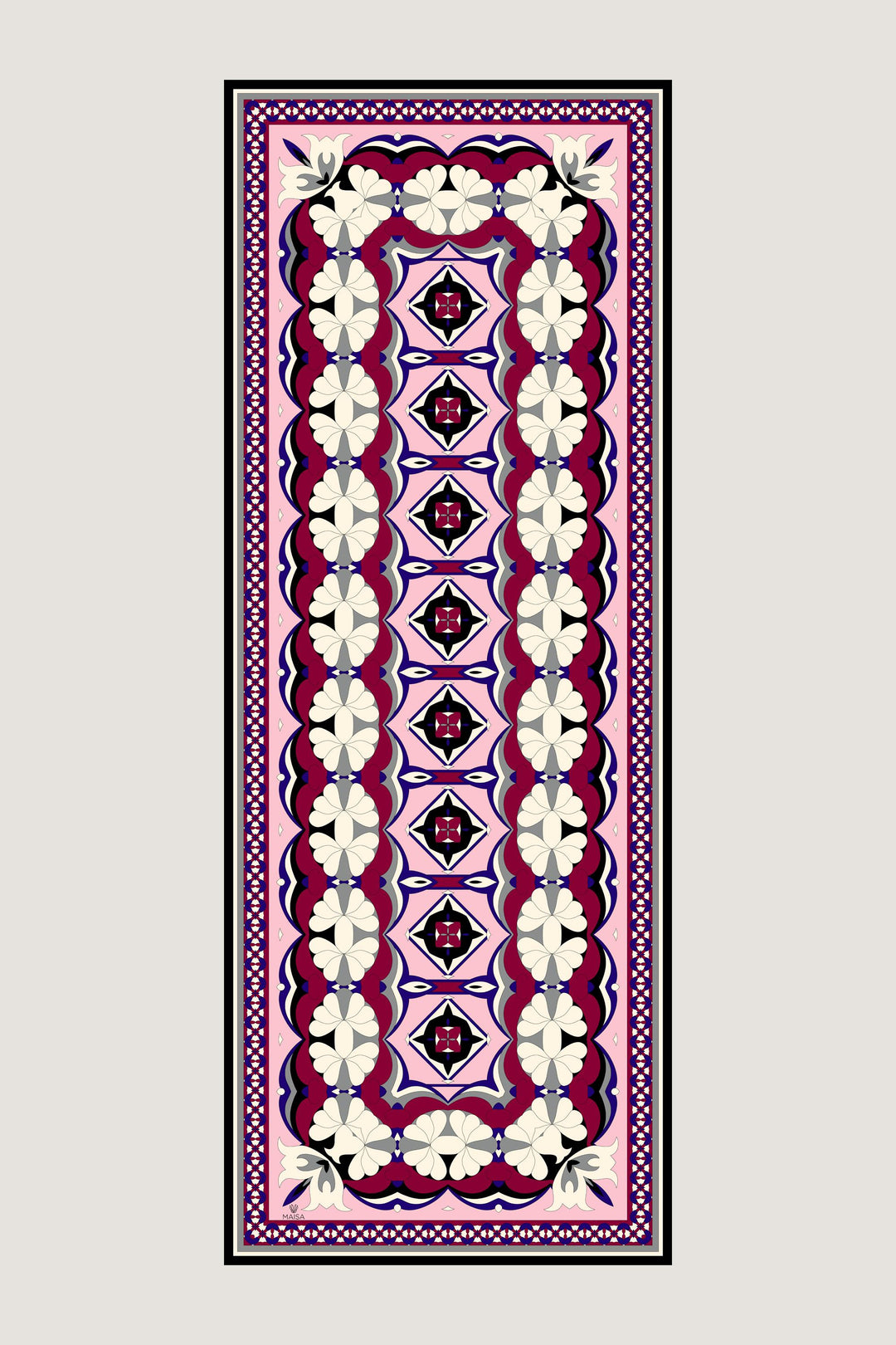 ZEYN PAMUK İPEK ŞAL 70*190 CM - BORDO 