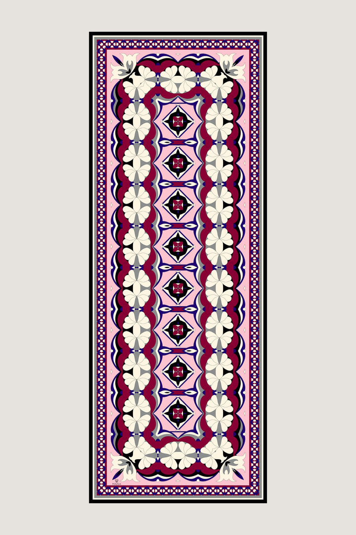 ZEYN PAMUK İPEK ŞAL 70*190 CM - BORDO 