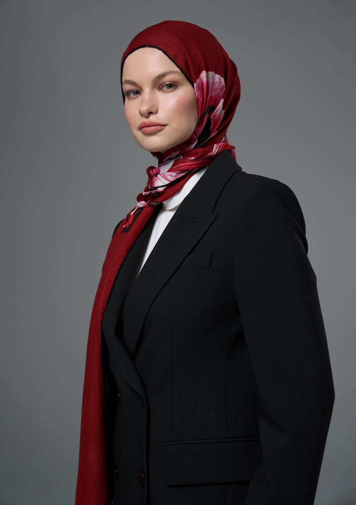 Maisa Zia Modal İpek Şal - Kırmızı