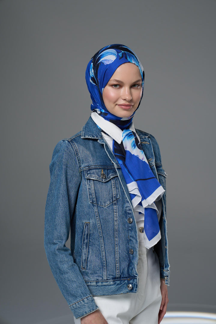 Maisa Zia Modal İpek Şal - Saks