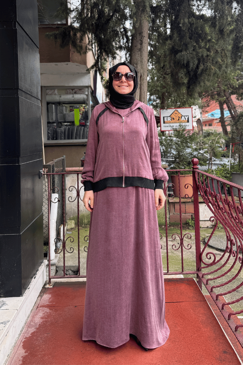 Almarwah İkili Elbise Mürdüm 202733