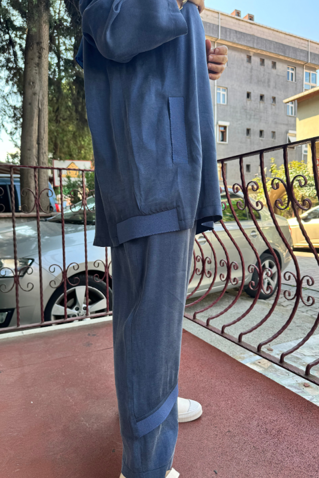 Ghisa Tunik Pantolon Takımı İndigo 5KGSTKM4445