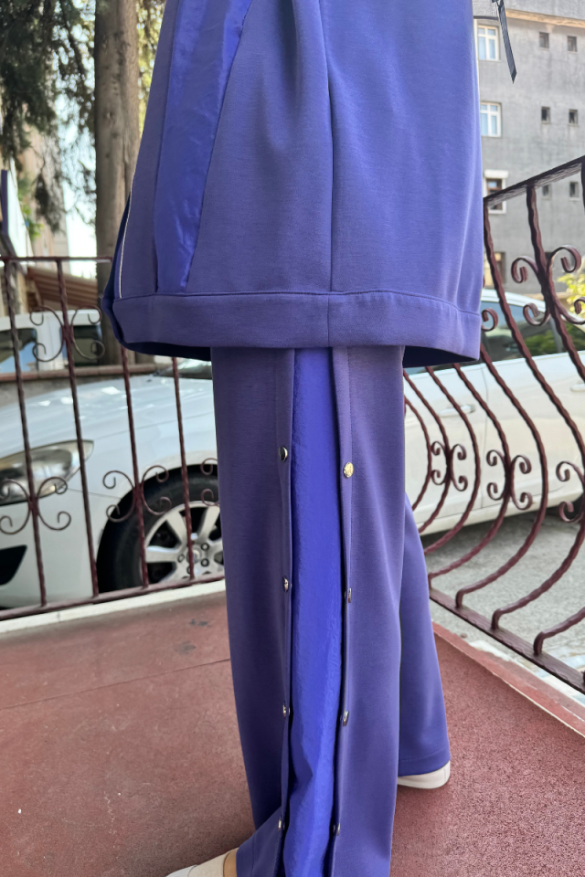 Ghisa Ribana Detailed Suit Purple 5KGSTKM4675