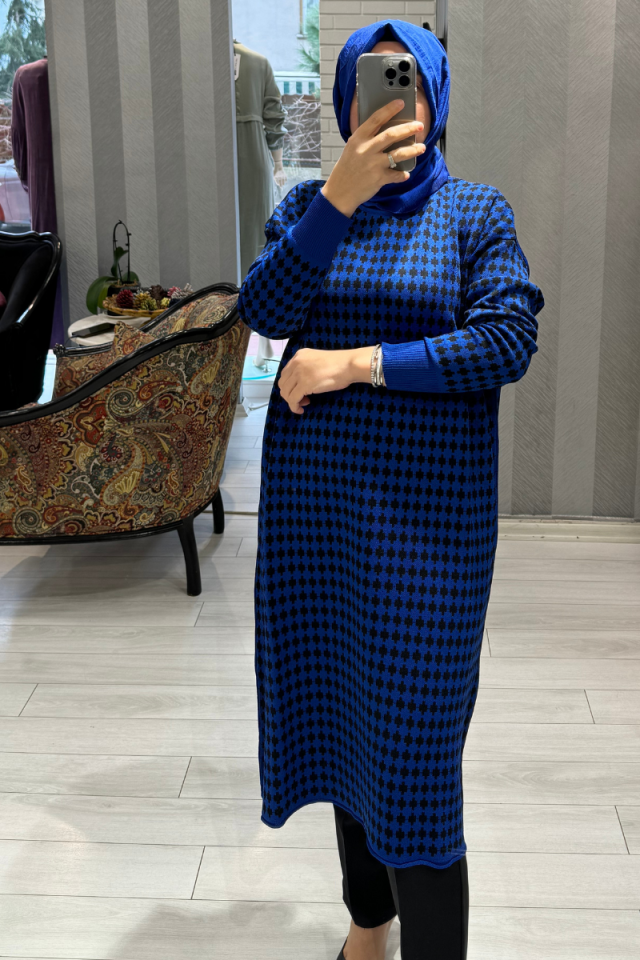 Misswhence Knitwear Tunic Sax 34011