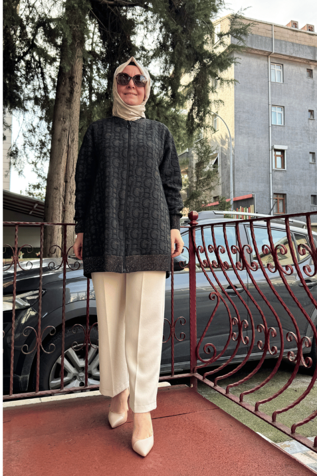 Misswhence Beli Lastikli Cepli Kalem Pantolon Bej 36102