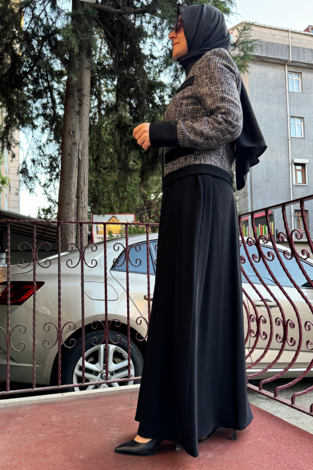 Almarwah Kolsuz Elbise Siyah 303783
