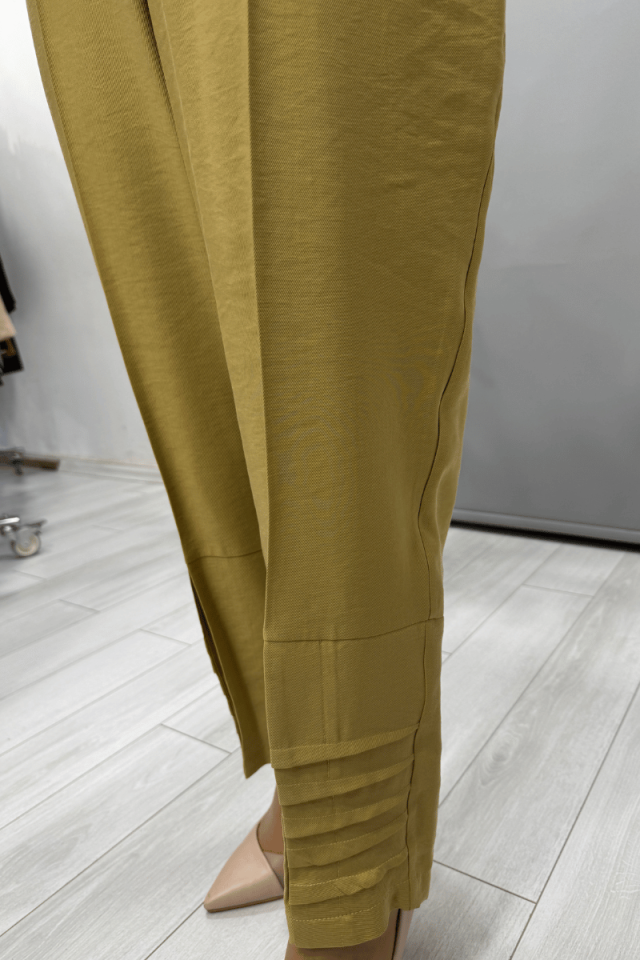 Misswhence Nakış Detaylı Gömlek Pantolon Takım Sarı 37301
