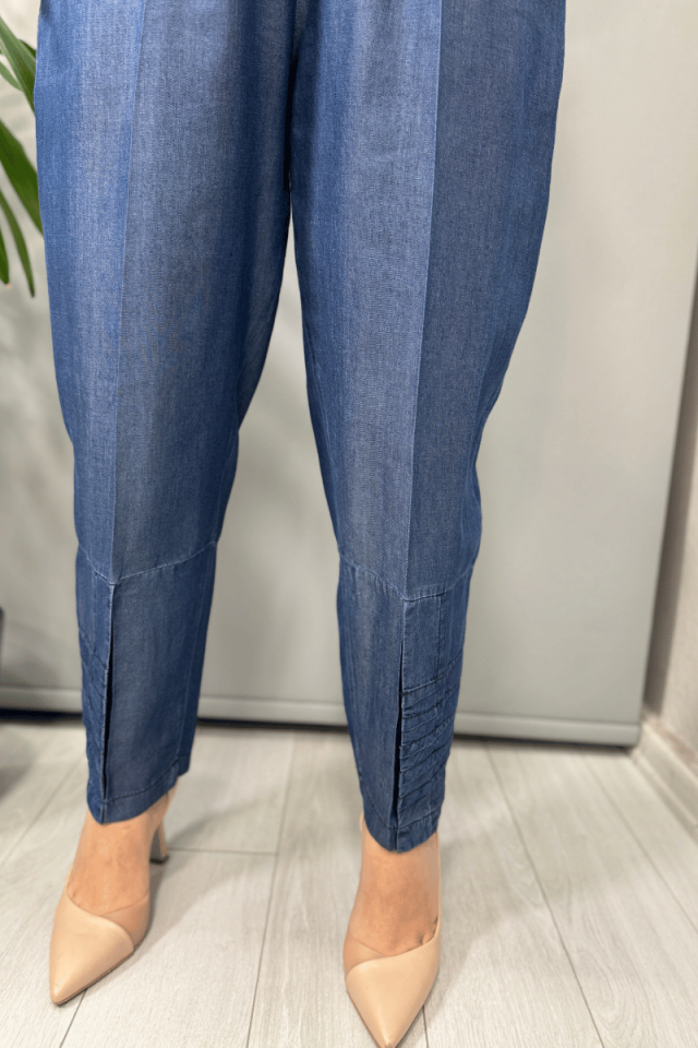 Misswhence Tencel Kot Gömlek Pantolon Takım Lacivert 37307