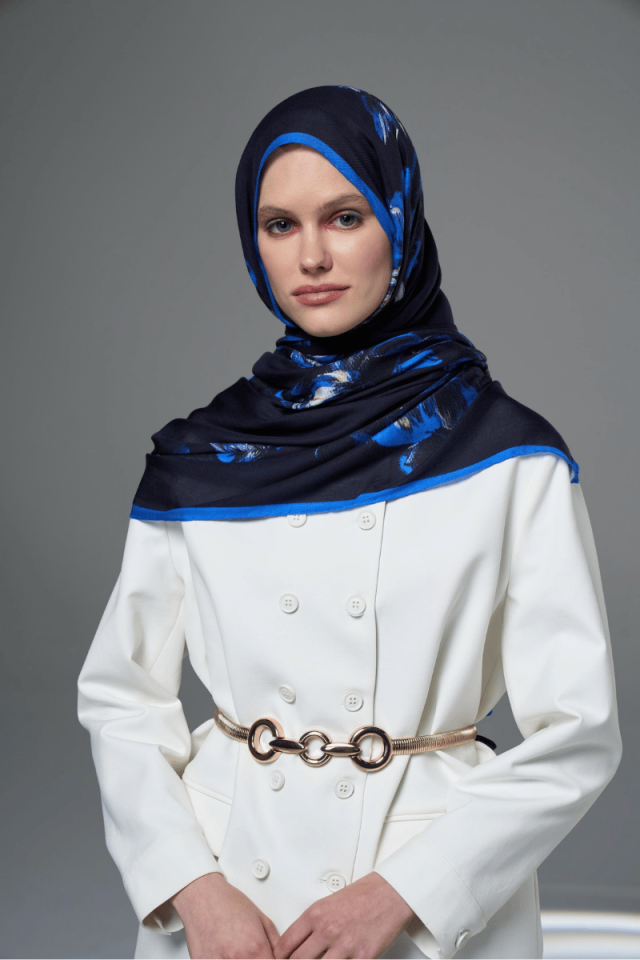 Maisa PİLLA MODAL İPEK ŞAL 70*190 - LACİVERT