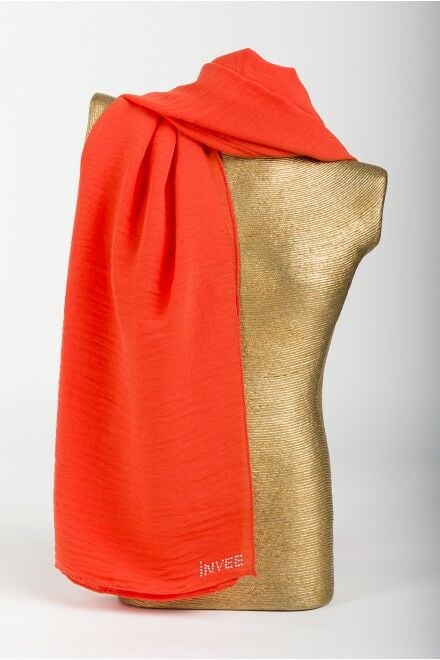 Invee 1246 Orange Jazz Shawl