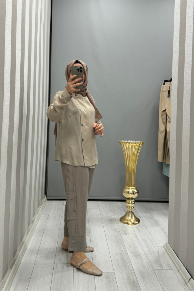Misswhence Silk Jacket Stone 35208