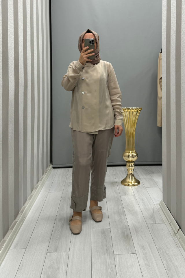 Misswhence Silk Jacket Stone 35208