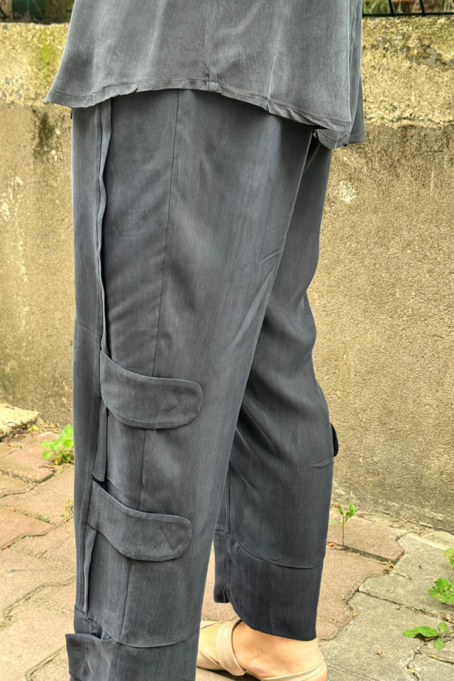 Misswhence Silk Trousers Black 35121