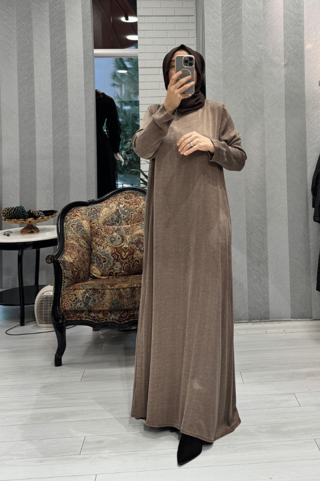 Almarwah Elbise Kahverengi 303788