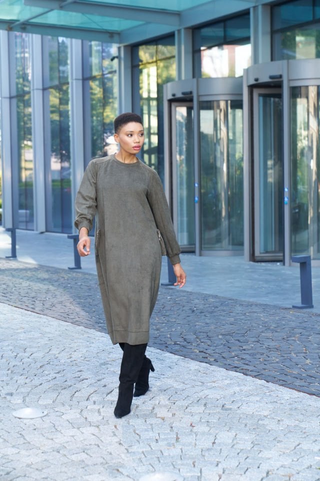 Misswhence Velvet Tunic Dress 34002