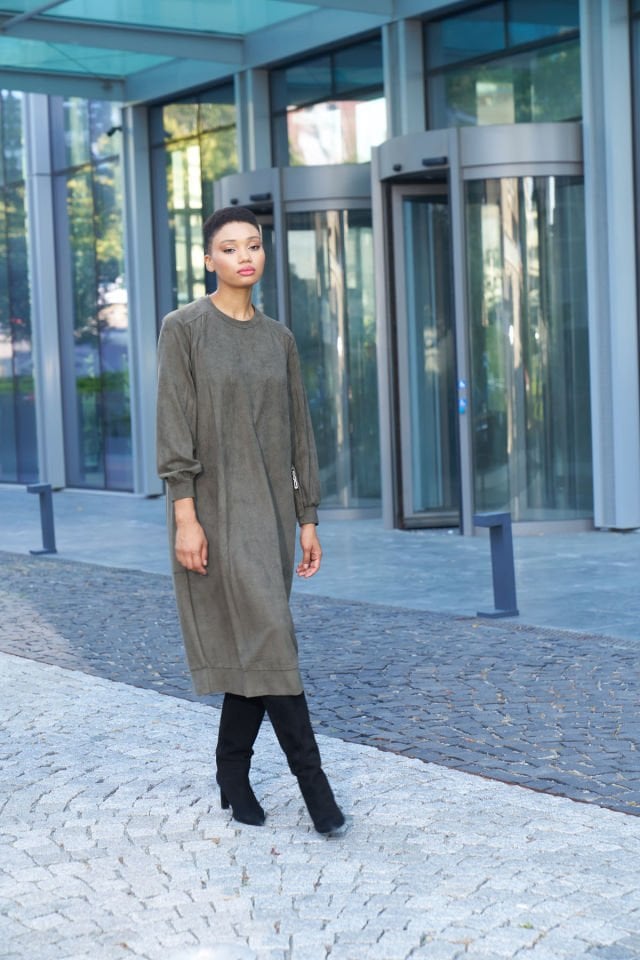 Misswhence Velvet Tunic Dress 34002