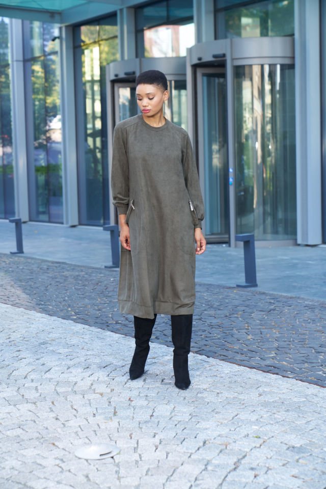 Misswhence Velvet Tunic Dress 34002