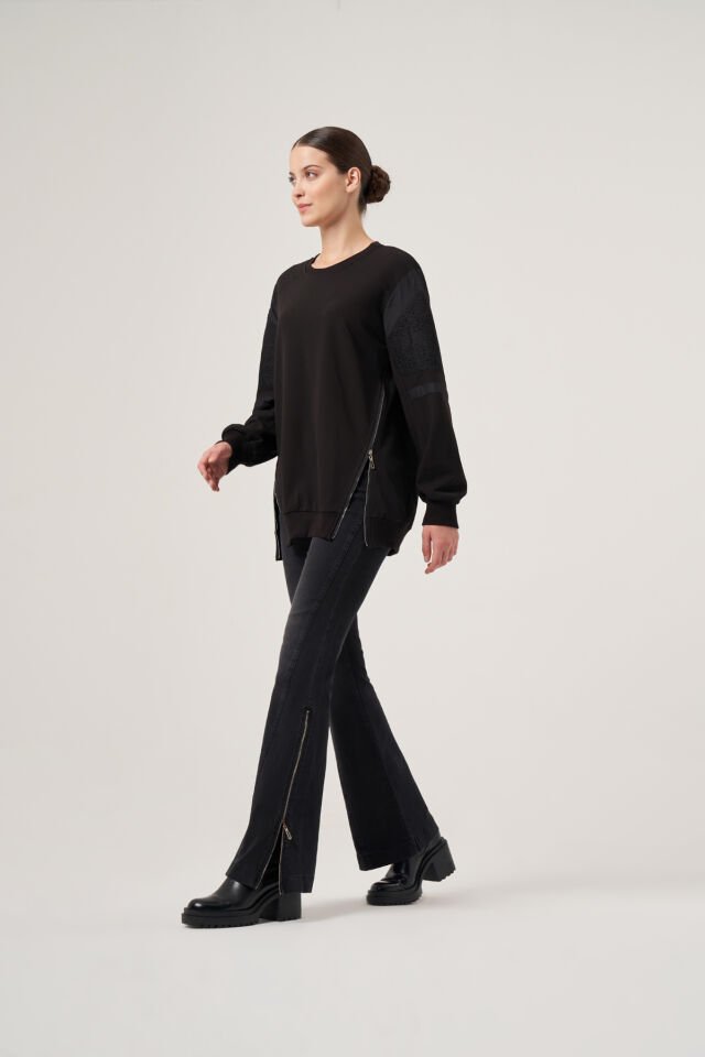 Misswhence Side Zipper Blouse 32007