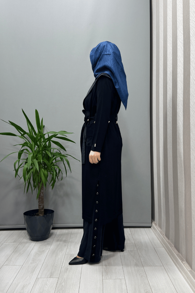 Miss Dalida Kemer Köprülü Düz Renk Kap Siyah T25Y-9010