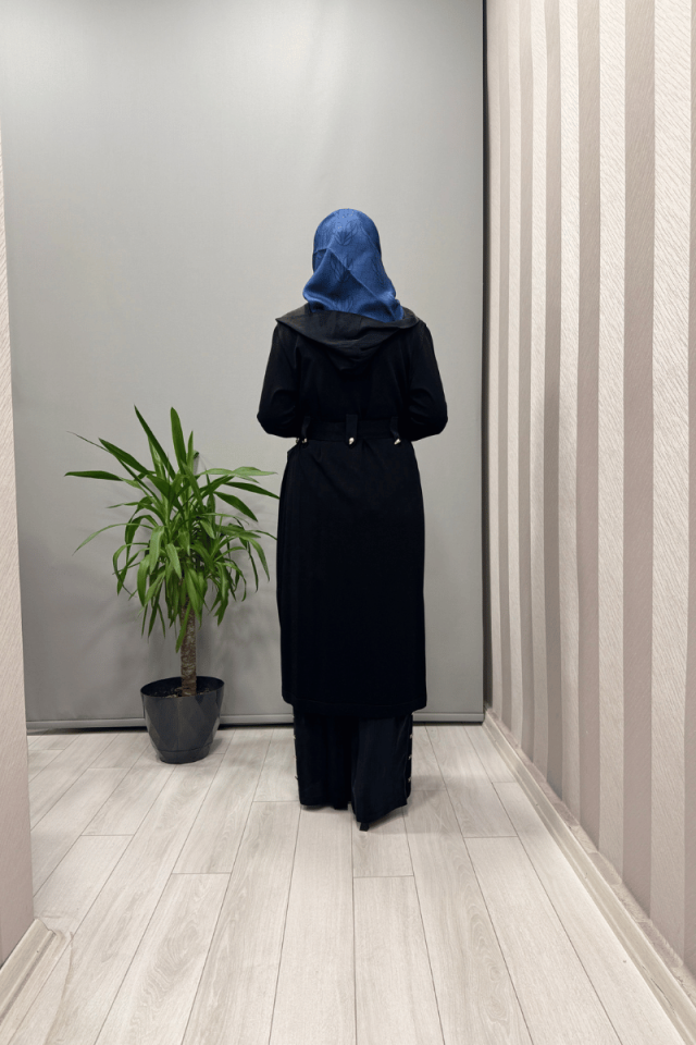 Miss Dalida Kemer Köprülü Düz Renk Kap Siyah T25Y-9010