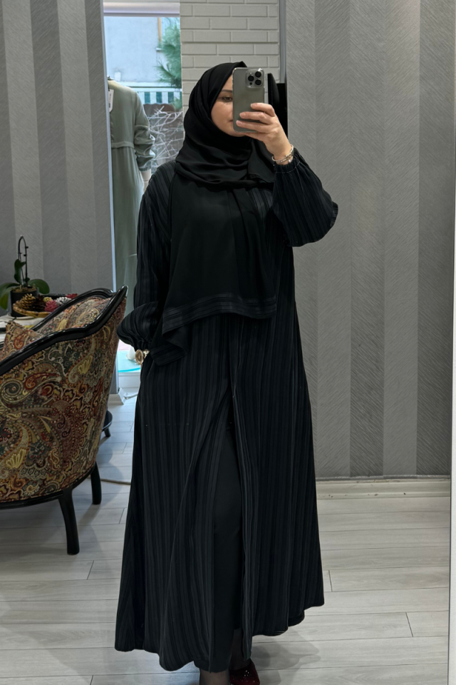 Misswhence Shawl Silk Topcoat/Freshman Black 35504