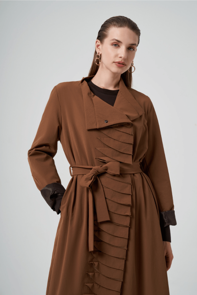 Misswhence Çıtçıtlı Pardesü Taba 36525