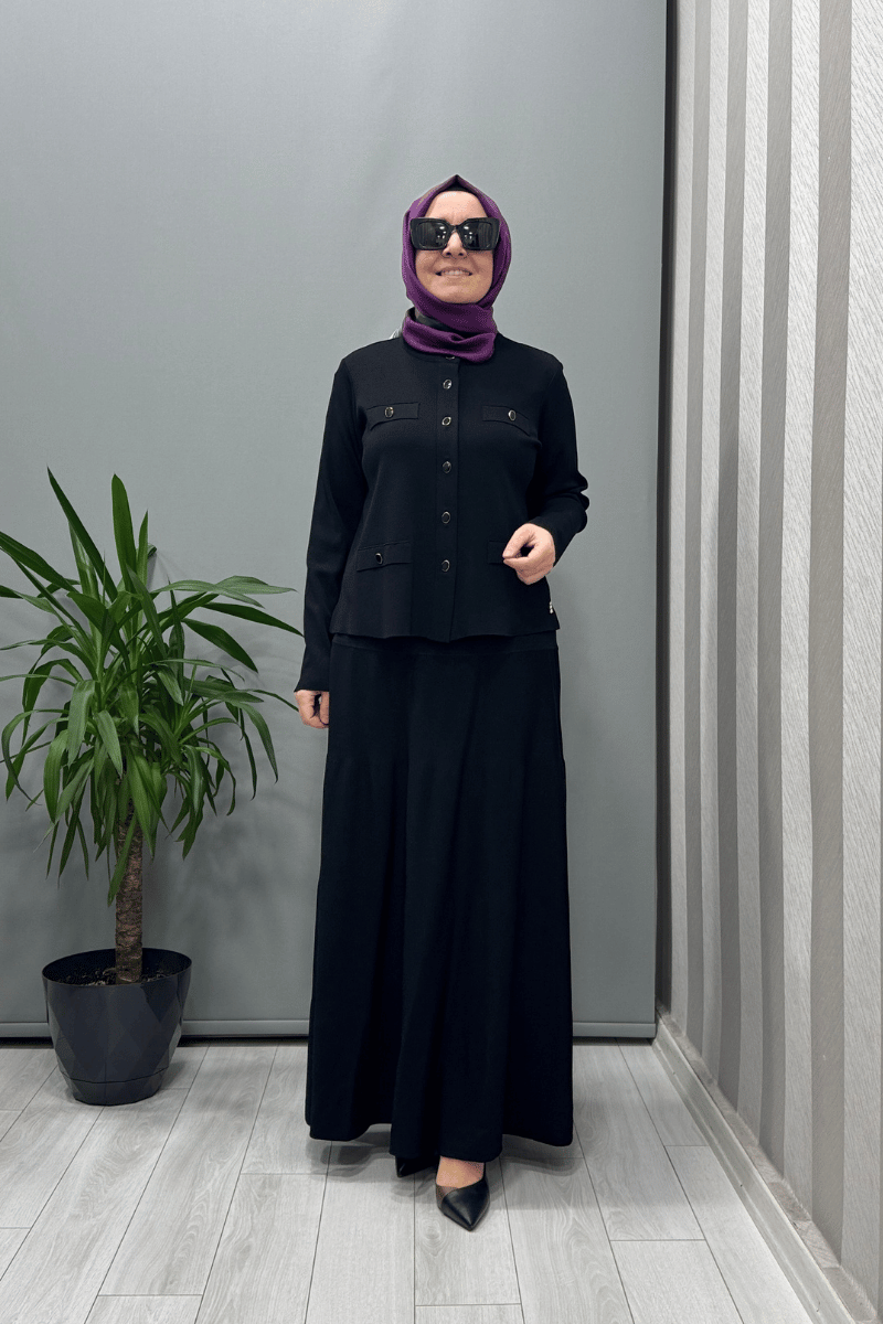 Miss Dalida Triko Etek Siyah T25Y-2004