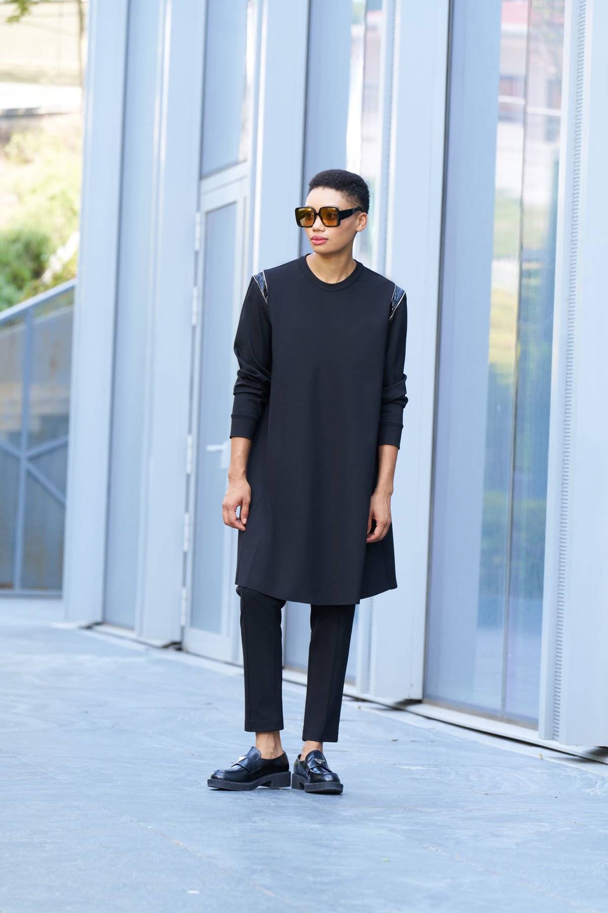 Misswhence Zipper Detail Long Tunic 34012