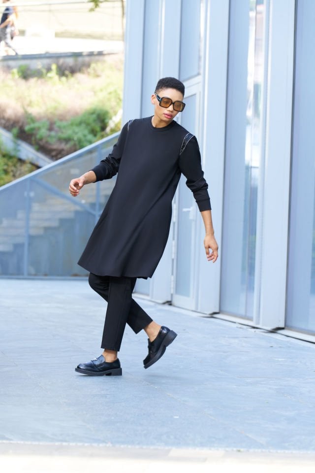 Misswhence Zipper Detail Long Tunic 34012