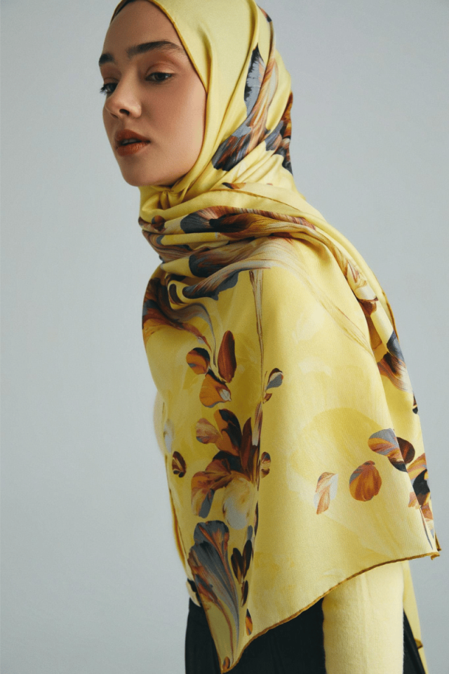 Maisa GEM PAMUK İPEK ŞAL 70*190 CM - SARI