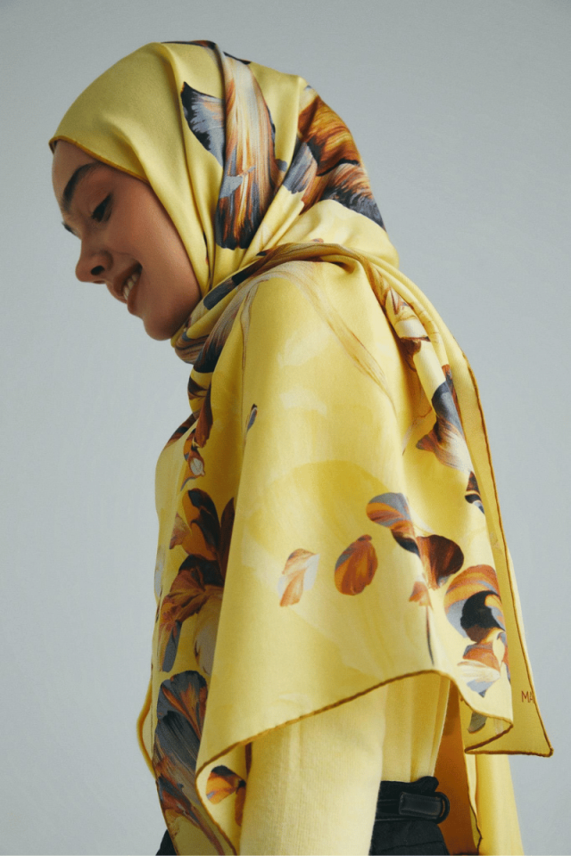 Maisa GEM PAMUK İPEK ŞAL 70*190 CM - SARI