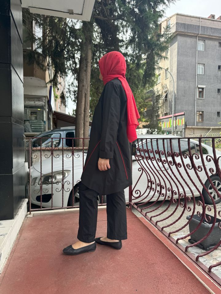 Almarwah File Detaylı Spor Takım Siyah 202642