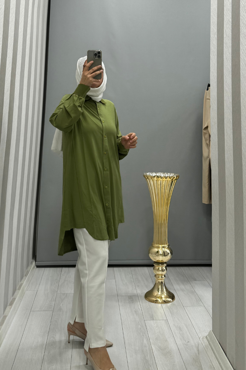 Invee Modal Combed Cotton Shirt Green 6926