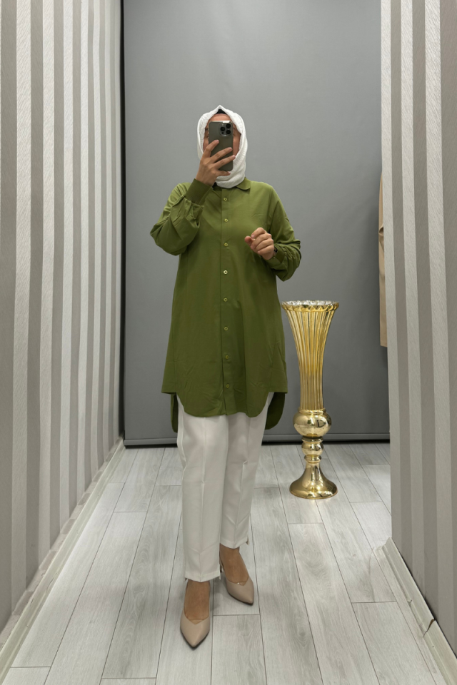 Invee Modal Combed Cotton Shirt Green 6926