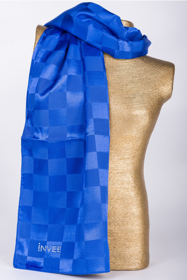 İnvee Square Pattern Shawl-Sax 1230