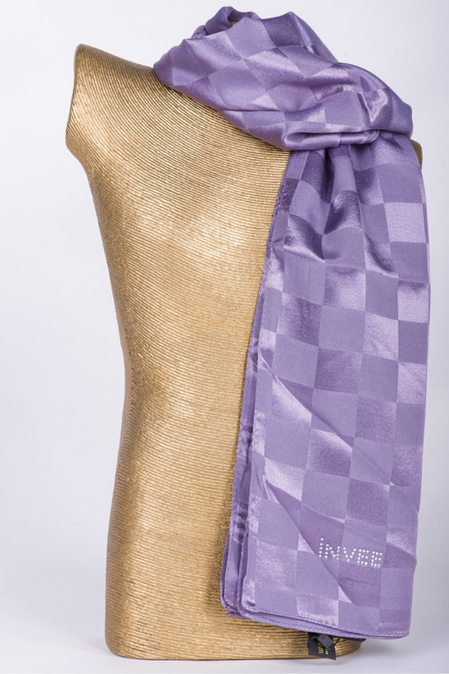 İnvee Square Pattern Shawl-Purple 1230