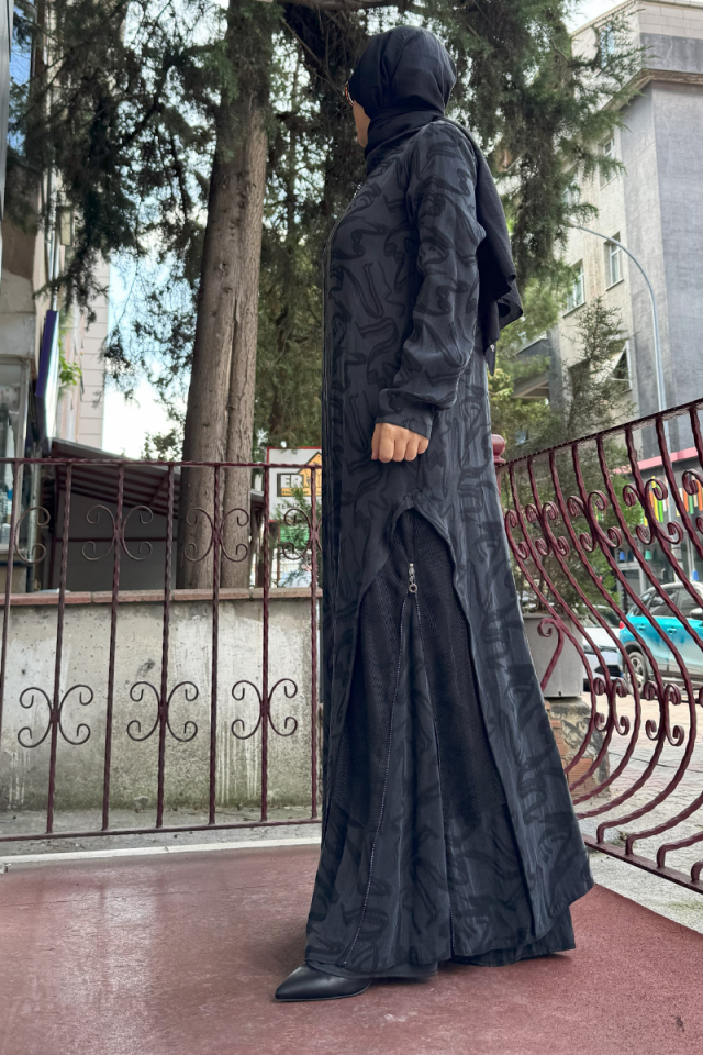 Almarwah Yanı Fermuar Detaylı Kap Siyah 404878