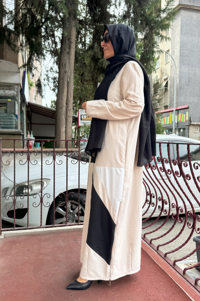 Almarwah Yanı Fermuar Detaylı Kap Bej 404839