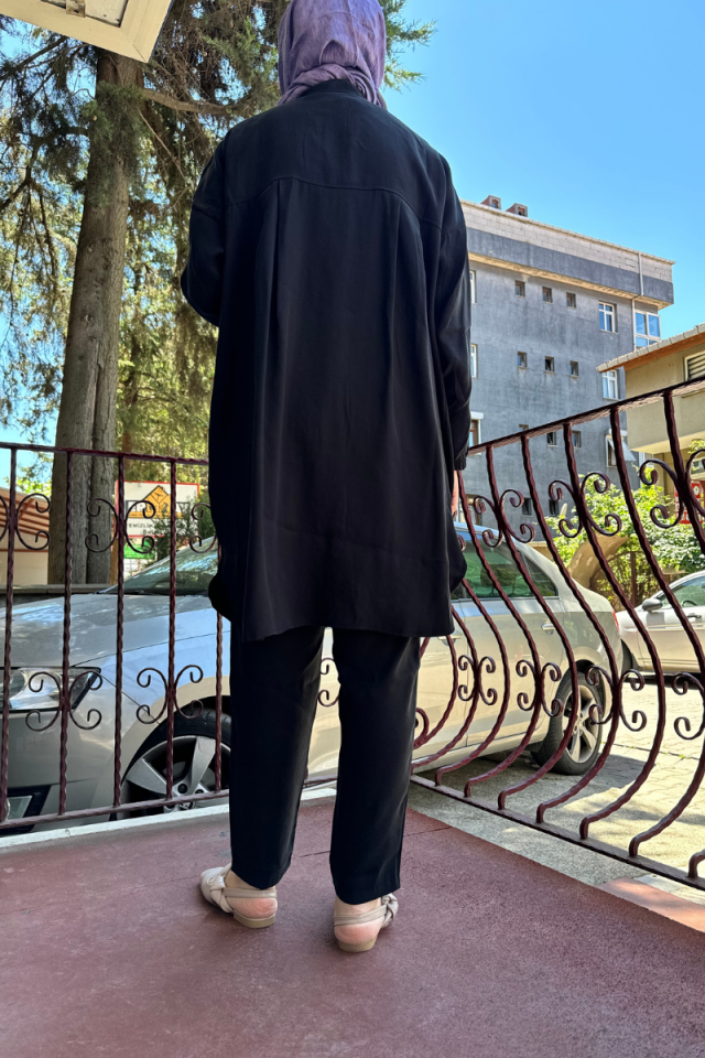 İnvee Doğal Kumaş Pantolon Siyah 6960