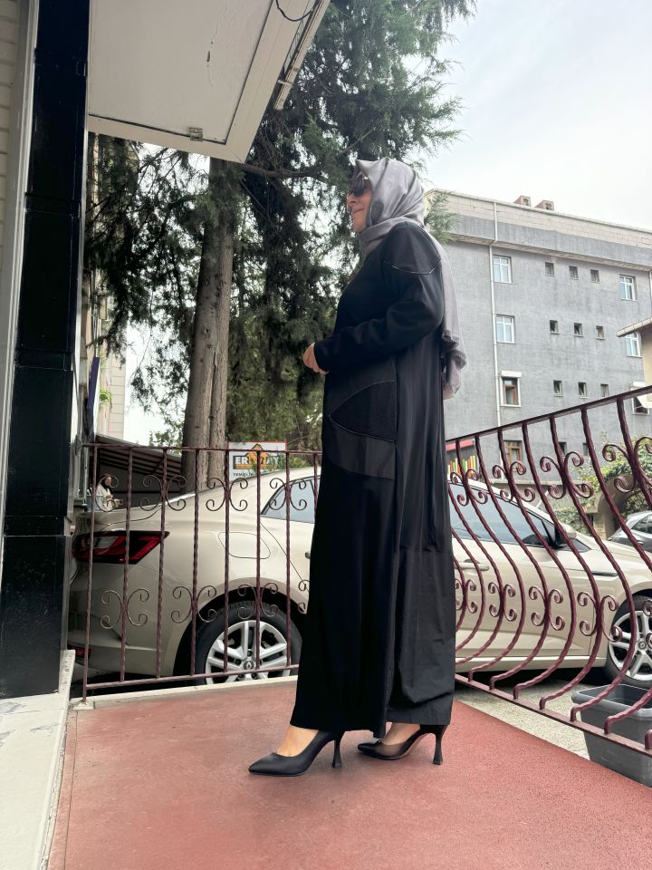 Almarwah File ve Fermuar Detaylı Kap Siyah 404877