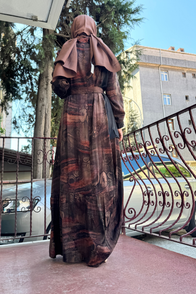 MissWhence İpek Elbise Kahverengi 36828