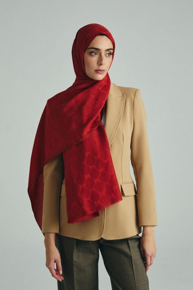 Maisa NEDA PAMUK İPEK ŞAL 70*190 CM - KİREMİT