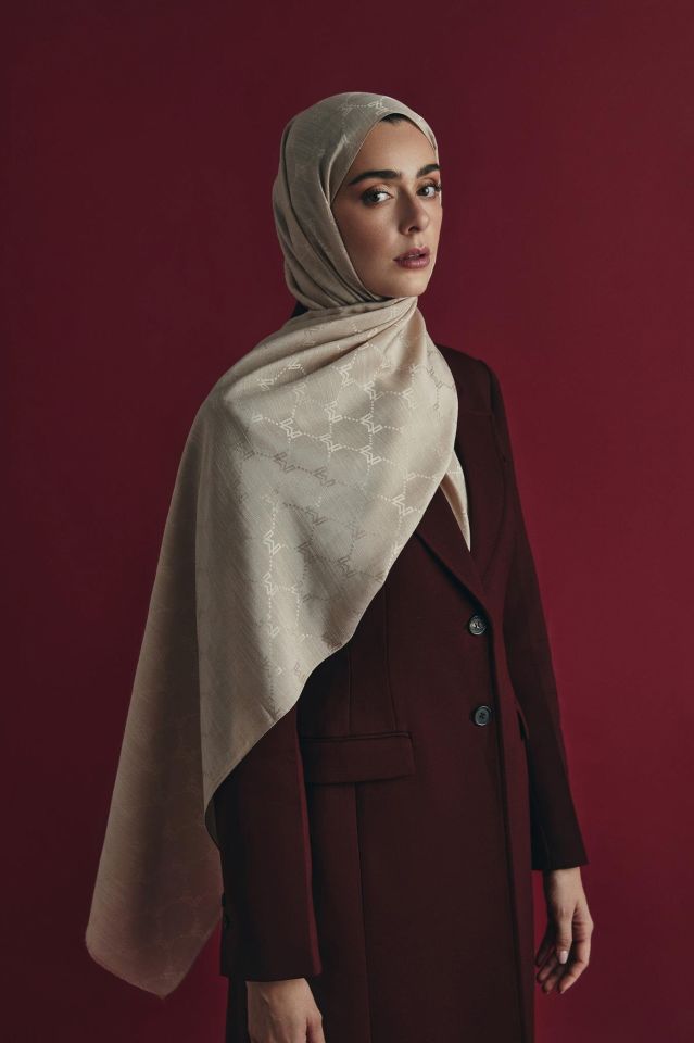 Maisa NEDA PAMUK İPEK ŞAL 70*190 CM - BEJ