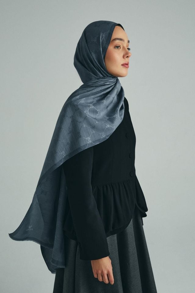 Maisa NEDA PAMUK İPEK ŞAL 70*190 CM - GRİ
